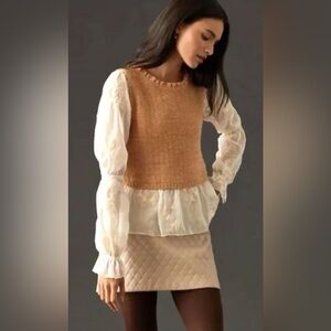 Anthropologie Layered Sweater Vest Top
